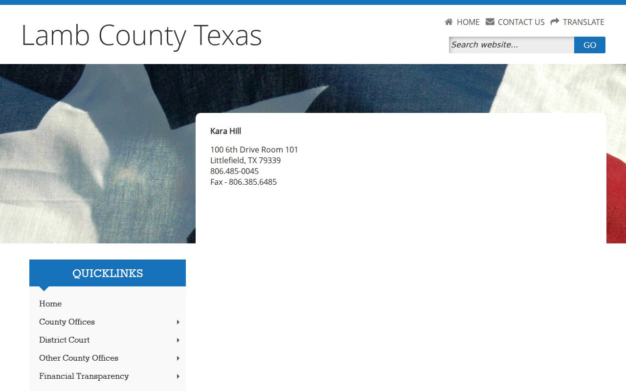 Lamb County criminal court case page for the constitutional County Court